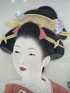 真作保証】玉井徳太郎「舞妓」日本画 真筆 美人画 額装 絵画 - メルカリ