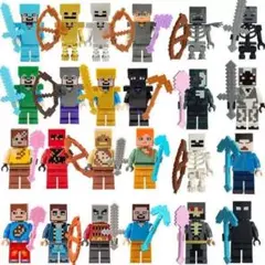8時間内発送。20体レゴ LEGO 互換 マイクラ ミニフィグ マグネット