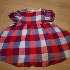 petit main チェック柄ワンピース 90cm