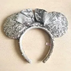 Disney スパンコールカチューシャ ミニー シルバー