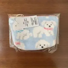 【限定色⭐︎】フェイラー モフモフワンチャン 舟型ポーチs ペールブルー 水色 青