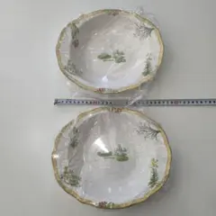 ノリタケ花柄皿 2枚セット