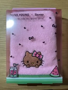 【新品未開封】日焼けハローキティ OLIVE YOUNG ハンドタオル