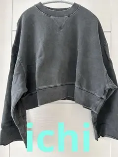 ichi★ダークグレー クロップドトレーナー