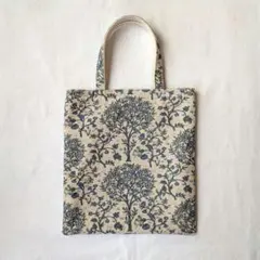 ぺたんこトートバッグ♪インポートファブリック・ウィリアムモリス♡ハンドメイド