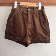GU コーデュロイ ショートパンツ ブラウン XS
