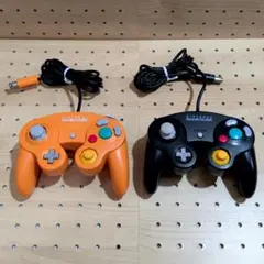 動作品 ゲームキューブ コントローラー（オレンジ、ブラック）2個セット