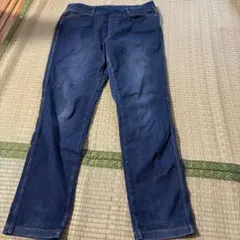 デニムパンツ ウエストゴム インディゴブルー