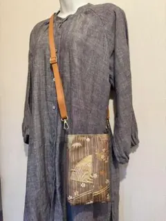 〈ハンドメイド〉帯リメイクスマホショルダー　　　【２６２】