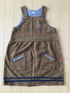 チェック柄ジャンバースカート　120