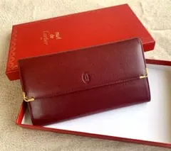 【極美品】カルティエ Cartier 長財布 マストライン ボルドー 箱付のサムネイル