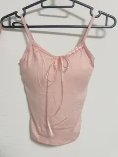 リボン　ピンク　キャミソール