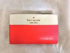 kate spade 二つ折り財布 赤/白のサムネイル