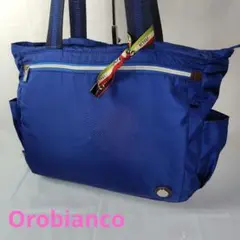 Orobianco ⭐️ オロビアンコトートバッグ 大容量 ナイロン ブルーのサムネイル