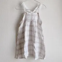 テータテート チェック柄ワンピース ジャンスカ90cm