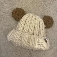 な*す様 ディズニー　プーさん　ニット帽　耳付き　50センチ