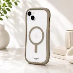 iPhone15Plus 14Plus MagSafe対応 耐衝撃 グレージュ