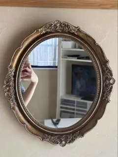 美品 アンティーク装飾ウォールミラー