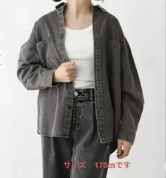 GLOBAL WORK GOODデニムシャツ長袖　ブラック170㎝