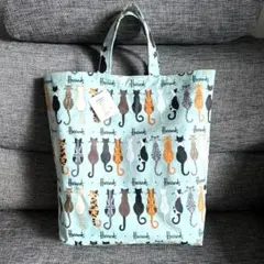 未使用✨Harrods ハロッズ トートバッグ キャットテール柄 ビニール