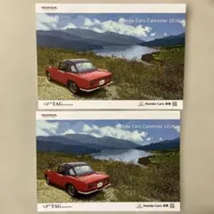ホンダカーズ群馬2026年カレンダー壁掛け　HONDAcars車イラスト藤原泰佑のサムネイル