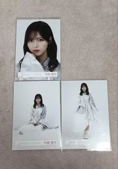 櫻坂46 生写真 シルバー衣装 中嶋優月 セミコン ヨリ スワリ ヒキ