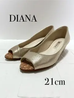 DIANA ダイアナ オープントゥパンプス 21cmのサムネイル