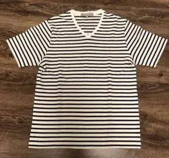ユナイテッドアローズ　半袖ボーダー　白×ネイビー　半袖Tシャツ