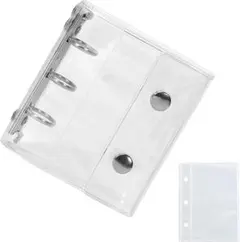 シール帳 透明 バインダー はがせる A8 3穴 PPリフィル10枚付き 女の子