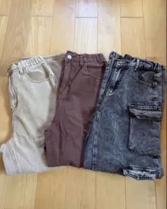 キッズパンツ⭐️ワイドデニム⭐️160㎝美品⭐️韓国・ダンス・学校