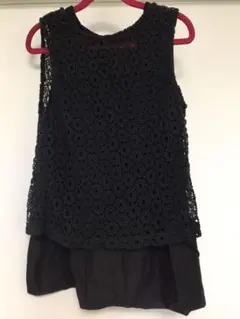 MOUSSYマウジー　トップス　かぎ編み　メッシュ