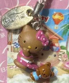 入手困難 サンリオ ハローキティ 水着 クマ ガングロキティ ストラップ