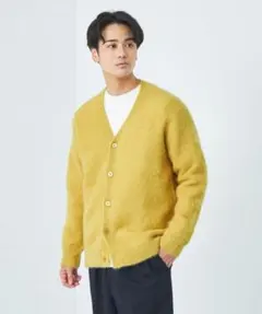 green label relaxing アルパカシャギーVネックカーディガンのサムネイル