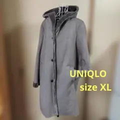 UNIQLO フード付き暖かい フェイクムートンコートXL