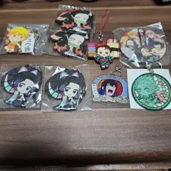 鬼滅の刃 アクリルストラップ 8個セット 缶バッチ鬼滅の刃スタンプラリ