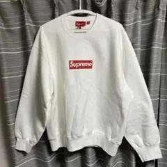 supreme box logo crew neck white Lサイズ