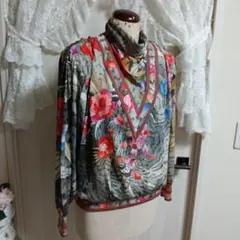 LEONARD SPORT 長袖ブラウス 花柄 ハイネックのサムネイル