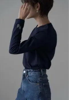regleam 新品 ロゴTシャツ　M ネイビー ロンT