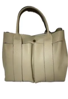 【美品】ロデスコ　ダブルポケットトートバッグ　アイボリー　入園式　卒業式