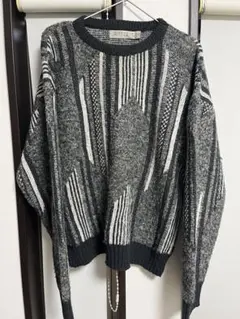 【JANTZEN】 グレー/ホワイト セーター Lサイズのサムネイル