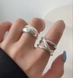 【新品】 ステンレス リング 2個 セット ファッションリング 指輪 おしゃれ