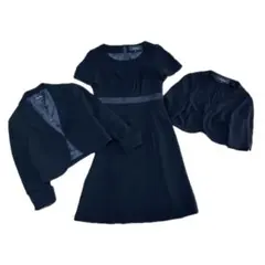 Social time 高級　ブラックフォーマル 3点セット　M 冠婚葬祭　礼服