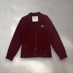 Abercrombie&Fitch バーガンディ カーディガン MサイズA424