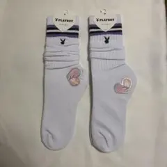 新品未使用　PLAYBOYルーズソックス19〜24㎝×2のサムネイル
