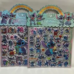 【4枚】スティッチ　ぷくっとシール　4シート入り
