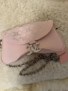 Juicy couture ロゴ付きピンクショルダーバッグ