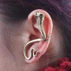 ゴールド 蛇 ヘビ スネーク ピアス イヤーカフ メンズ レディース 884-2