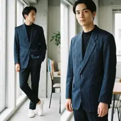 KENZO PARIS テーラードジャケット ネイビー サイズ3 日本製 綿のサムネイル