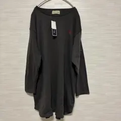 大きいサイズ 新品 刺繍ロゴ 裏起毛ワンピース3L