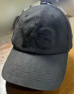 Y-3 刺繍ロゴ オールブラック キャップ
